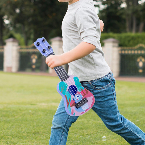 Q Ukelele Guitarra Juguete 4 Cuerdas Aprendizaje Preescolar