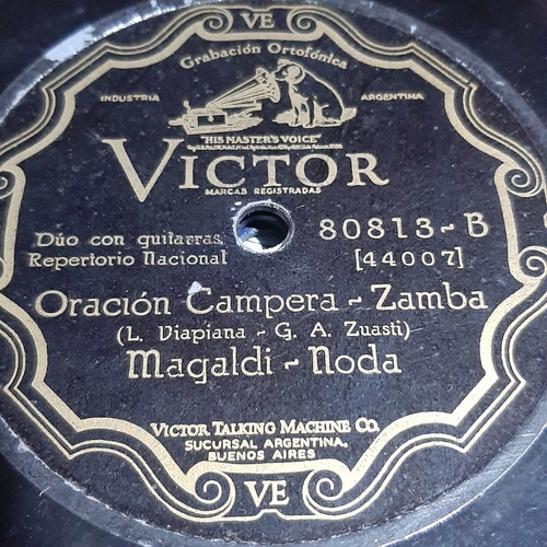 Pasta Agustin Magaldi Pedro Noda Victor C356