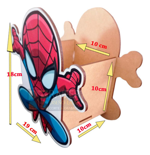 Centro De Mesa Spiderman Spidey ,espín Y Ghost 9 Piezas