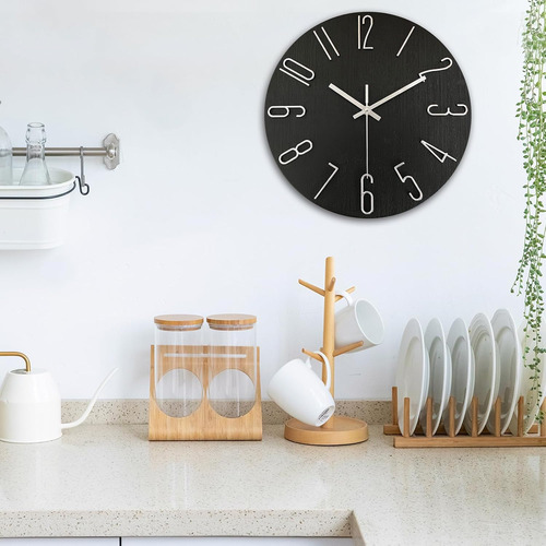 Reloj De Pared De 12 Pulgadas, Silencioso Sin Tictac, Funcio