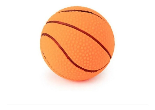 Juguete Para Perro Pelota De Basket Vinilo Con Sonido 6,5 Cm