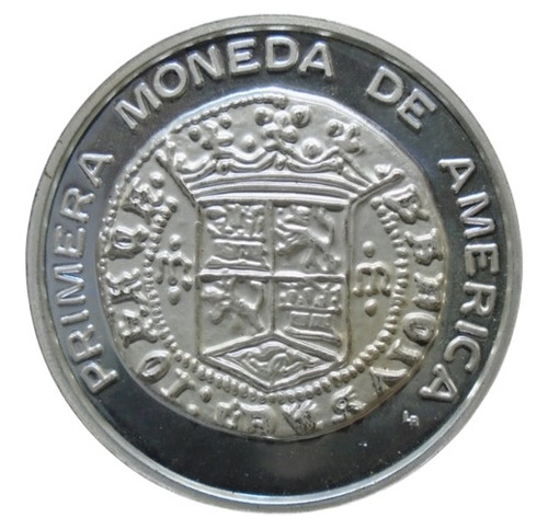 Medalla Primer Moneda De América 1536 Bancomer Plata 0.999