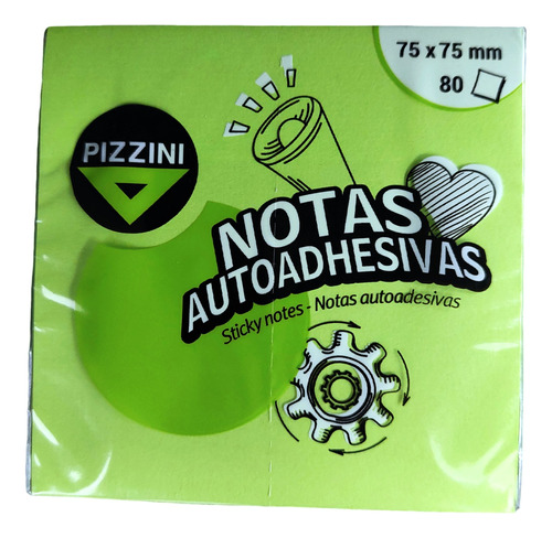 Notas Adhesivas Pizzini 75x75mm
