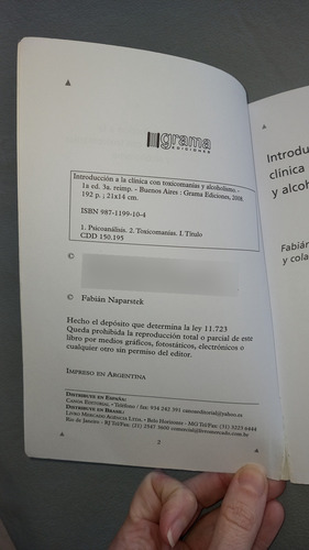 Introducción A La Clínica Con Toxicomanias... Naparstek F.