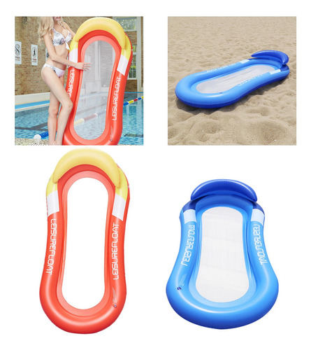 Tumbona De Malla Inflable Reclinable De Cama De 2 Piezas