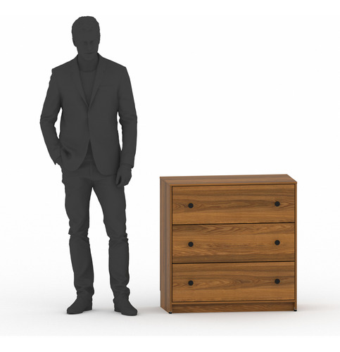 Cómoda - Modena, Mueble Armable Para Ropa De 3 Cajones Tzalam Touch