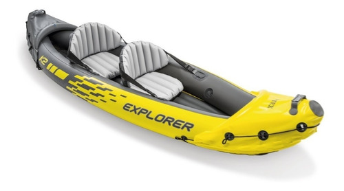 Kayak Doble Inflable Intex Explorer K2 68307 + Remos + Infla