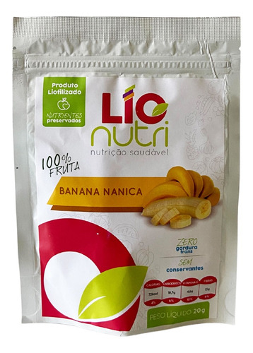 Comida Liofilizada Banana Nanica Mountain Food 100% Fruta