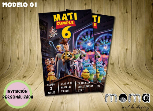 Invitaciones Imprimibles Y Digitales - Toy Story