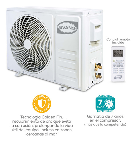 Minisplit Evans Inverter S17 1 Ton 115v Dual Frio/caliente