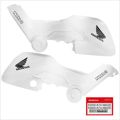 Cacha Lateral Honda Navi 110 Original Blanco Juego P1