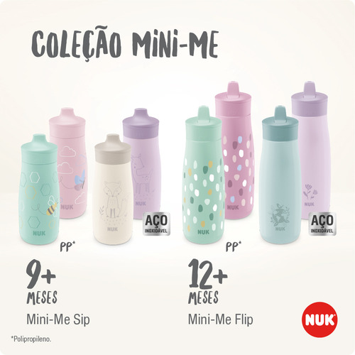 Copo Infantil De Treinamento Mini-me Sip Inox Neutro - Nuk