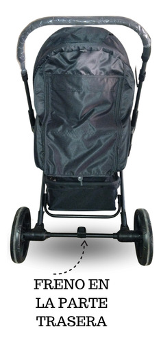 Carriola Para Bebé De Mango Reversible Negro Negro