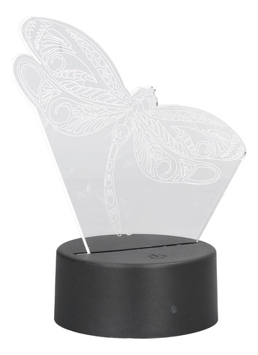 Luz Nocturna 3d Led Libélula, 7 Colores, Táctil Usb