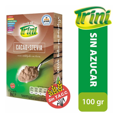 Cacao Fortificado + Stevia  Trini X 100gr - Sin Tacc