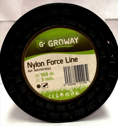 Nylon Para Guadaña Force Line D= 3 Mm L= 168 Mts Bobina