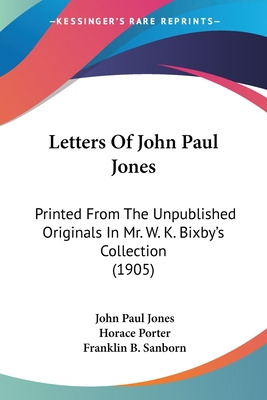 Libro Letters Of John Paul Jones: Printed From The Unpubl...