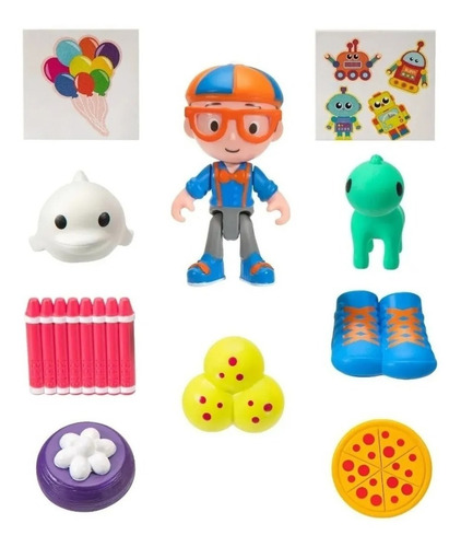 Blippi Muñeco + Caja Sorpresa Números - Original Wabro