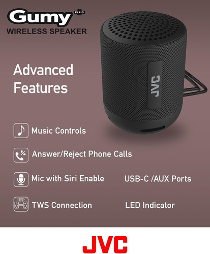 Parlante Jvc Gumy Plus Inalámbrico Portátil Con Controlador