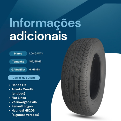 Pneu Longway 185/65-15 P400 Evo Ks 84t Aro 15 Inmetro