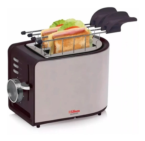 Tostadora Electrica Liliana 900w Acero Inoxidable 7 Niveles