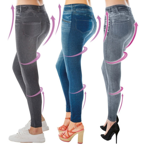 Pantalones Leggins Lejeans Moldea Estilo Jeans Licra 