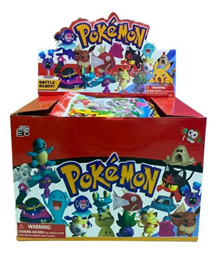 Sobre Sorpresa Pokemon Caja X 24 Sobres. Figura Y 3 Cartas