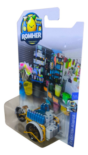 Triciclo Repartidor De Liquidos De Limpieza Escala 1:64 Amarillo