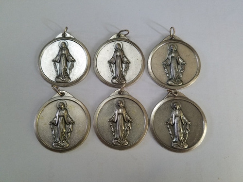 Imagen 1 de 3 de Medallas Religiosas En Alpaca Virgen De La Milagrosa 2 Unid