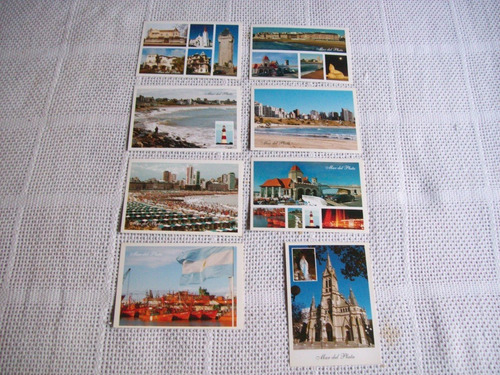 Lote De 8 Postales De Mar Del Plata . Nuevas Oferta!