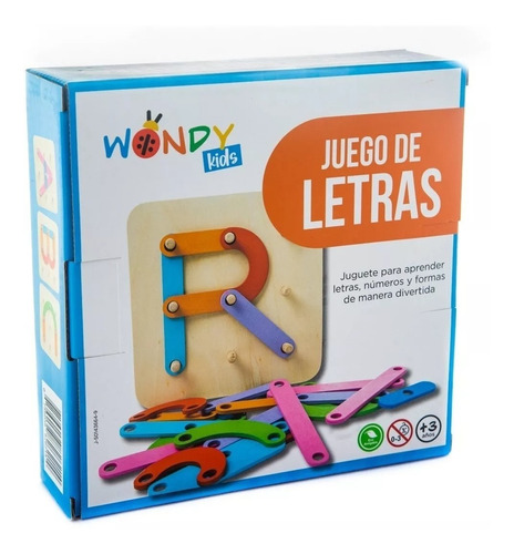 Juego De Letras. Hecho De Madera. Juego Educativo