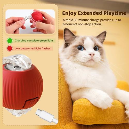 Genérico 360° Smart Ball, Interactive Cat Dog Toys Ball