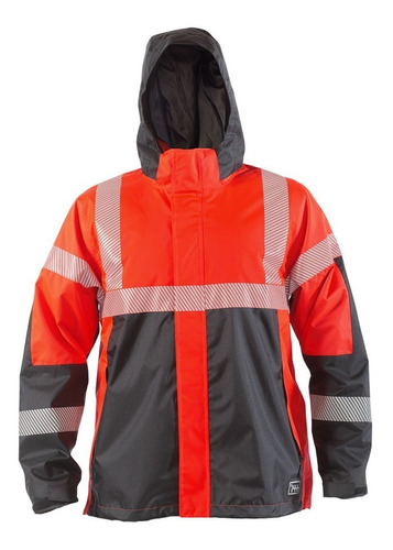 Parka Reflectiva Hw Skorpio 3 En 1 Rojo Fluor Polar + Parka