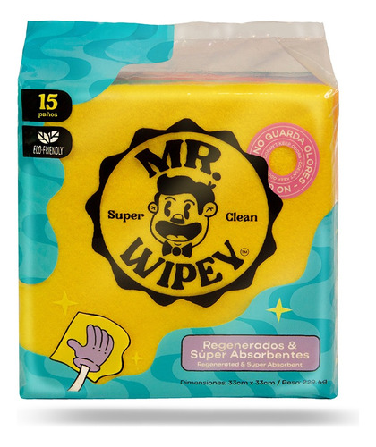 Trapo De Micro Fibra Multiusos Mr Wipey Caja 12pack (180pz)