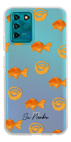 Funda Para Zte Para Mujer Patrón Pez Peces Con Tu Nombre