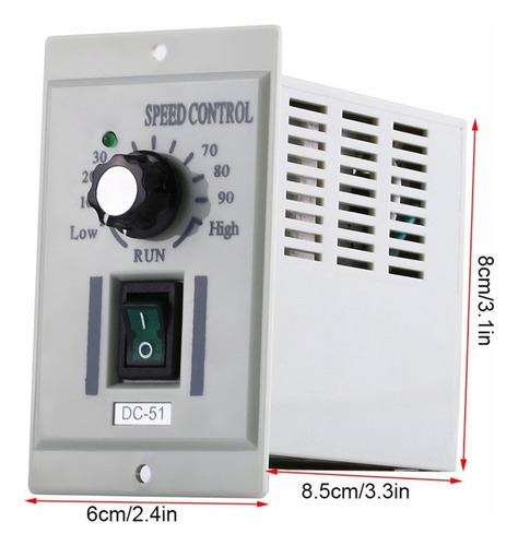 . 24v-90v Ajustable Controlador De Velocidad Del Motor Dc