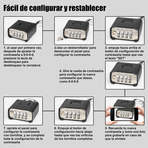 Candado De Combinación De 4 Dígitos, Resistente Al Agua, De