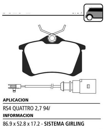 Juego Pastillas De Freno Litton P/ Volkswagen Sharan Des 199