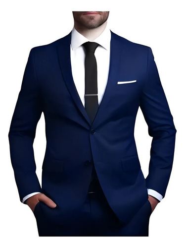 Terno Slim Alfaitaria Vernazzi: Elegância E Conforto Azul-marinho Lisa 52