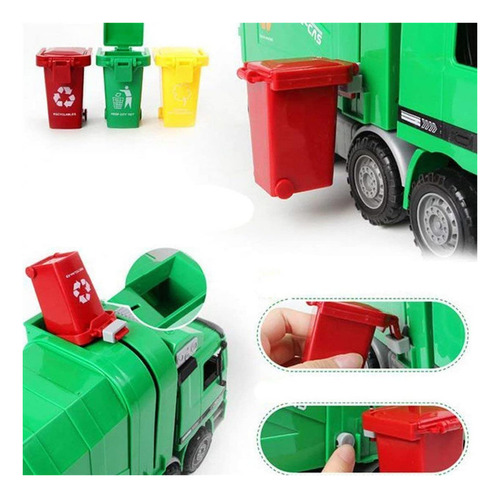 Juguete De Niños Empujando Vehículos De Basura Y Potes De Ba