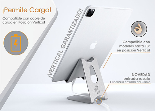 Imagen 3 de 7 de Soporte Tablet Bam T4 iPad Samsung, Etc De 4 A 14 Premium!