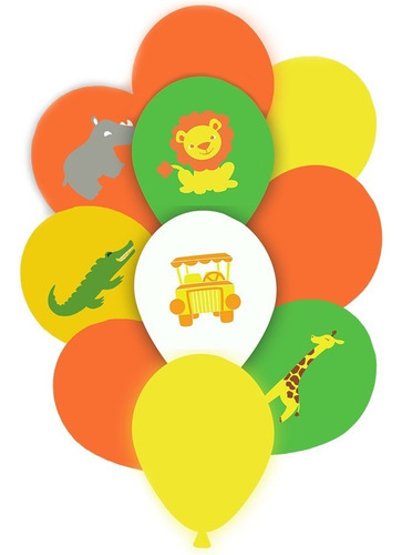 Kit Festa Safari Happy Day Festa Em Casa Decoração
