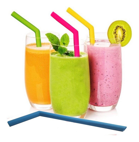 Mokasi Popote Silicona Frappe Ecológico 6 Piezas Cepillo