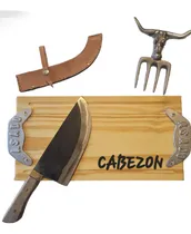 Comprar Kit Parrillero Asado Tabla Madera Logo Boda Garra Oso Hacha