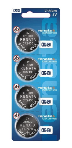 Renata 4 Pz Original 2430 Cr2430n Litio Control Auto, Reloj