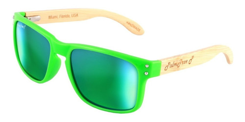 Lentes Sol Madera Bambu Gafa Palmtree Soul Colors Polarized