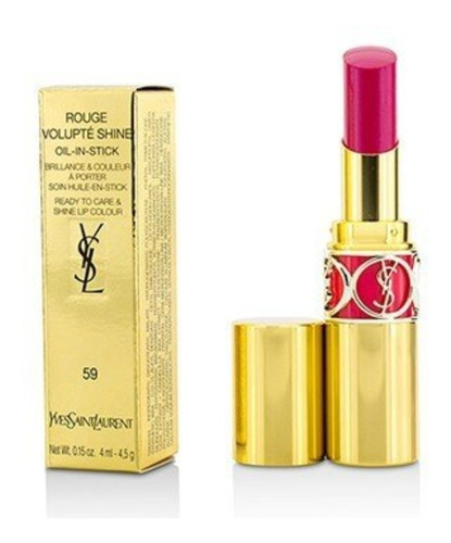 Rouge Volupte Shine Oil-in-stick Tono 59 Yves Saint Laurent Acabado Cremoso Color Rosa