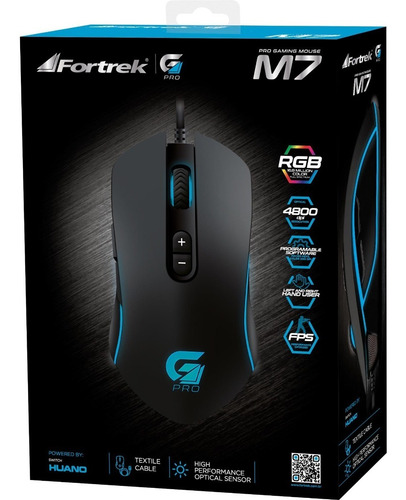 Imagem 2 de 8 de Mouse Para Jogo Fortrek Pro M7 Preto