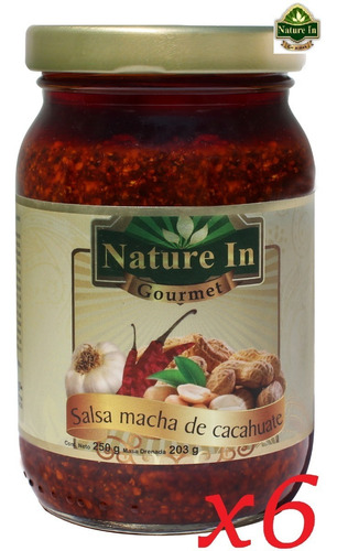 X6 Salsa Macha De Cacahuate 250g Nature In Gourmet