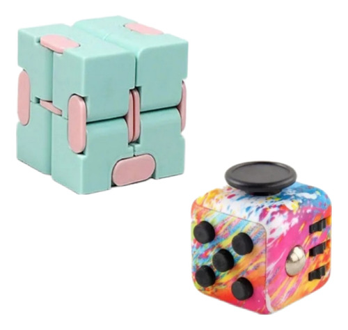 Cubos Anti Estrés Fidget Cubes 2 Piezas Para Niños Y Adultos